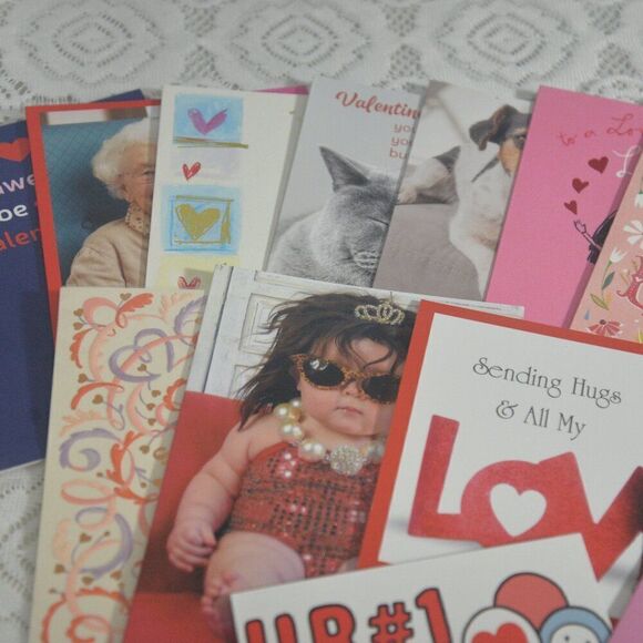 Valentines Day Cards 15 Vaeious Brand New with Envelopes - Picture 3 of 11